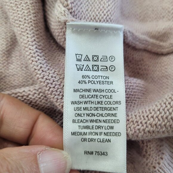 Dakini Sweater Women S Rose Pink Drawstring Cowlneck Long Sleeve Tunic Thumbhole - Picture 8 of 12